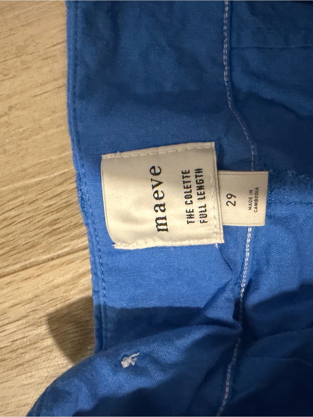 Maeve Blue High-Waist Wide-Leg Jeans with Embroidered Hem - Picture 5 of 6